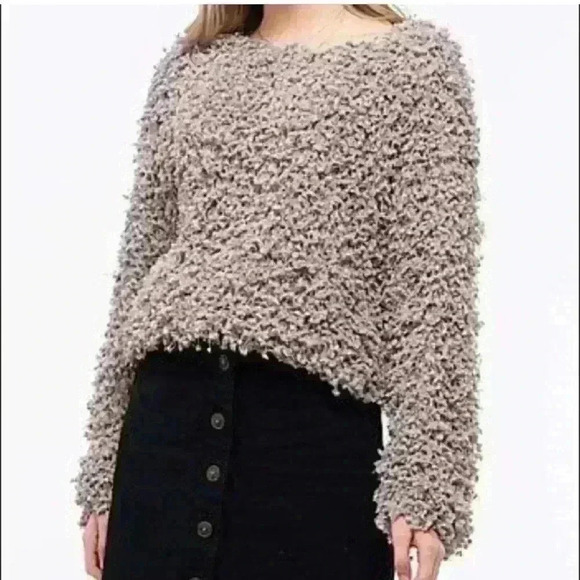 Blu Pepper Light pullover Sweater. Shaggy Popcorn Knit Size M. Mauve. - Picture 2 of 10